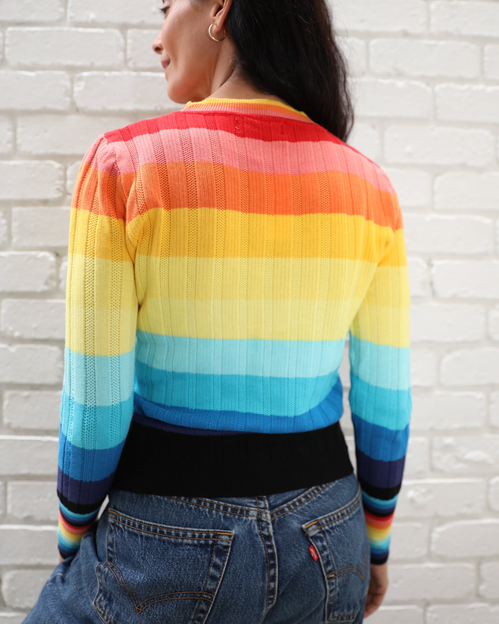 Rainbow Rib Long Sleeve Top