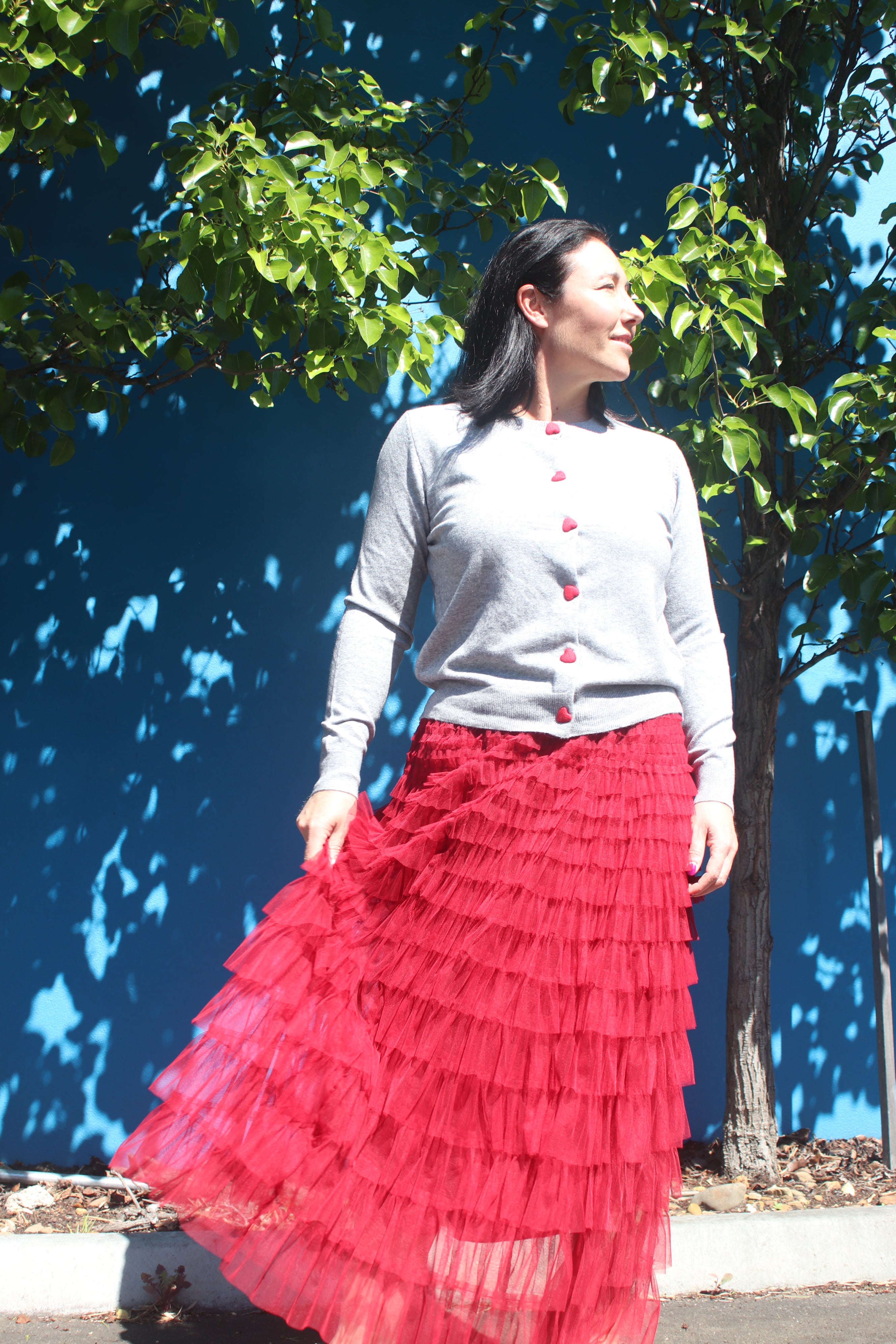 Firework Skirt - Maroon