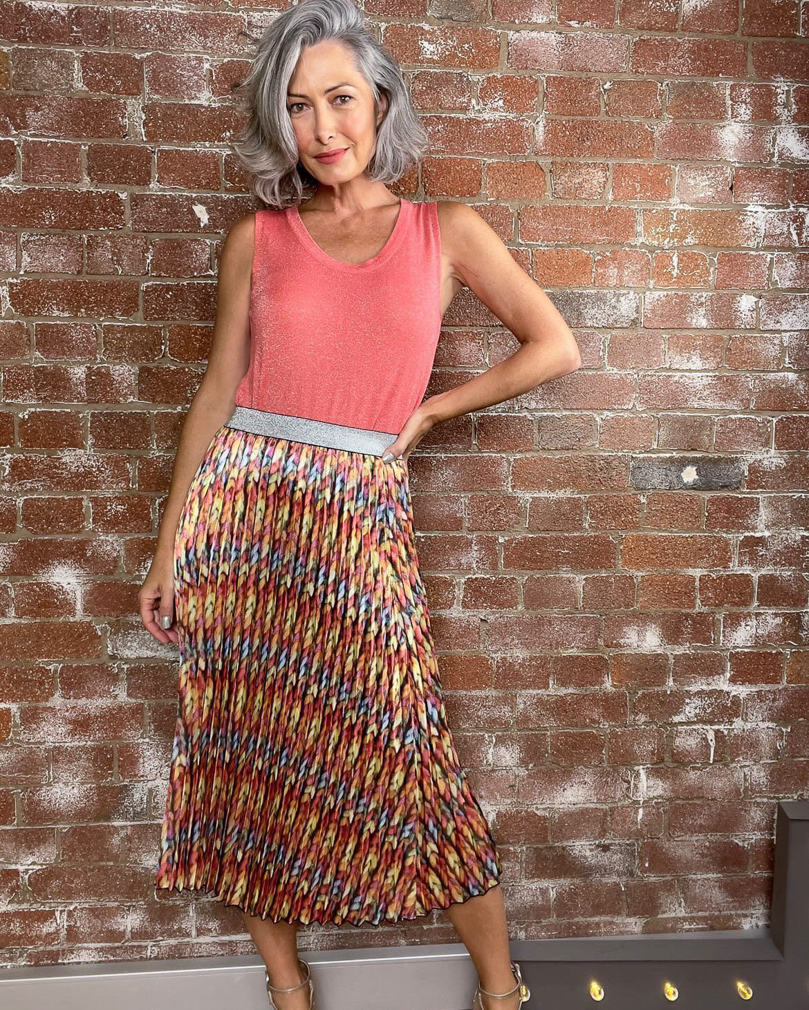 Knitted Love Pleated Skirt