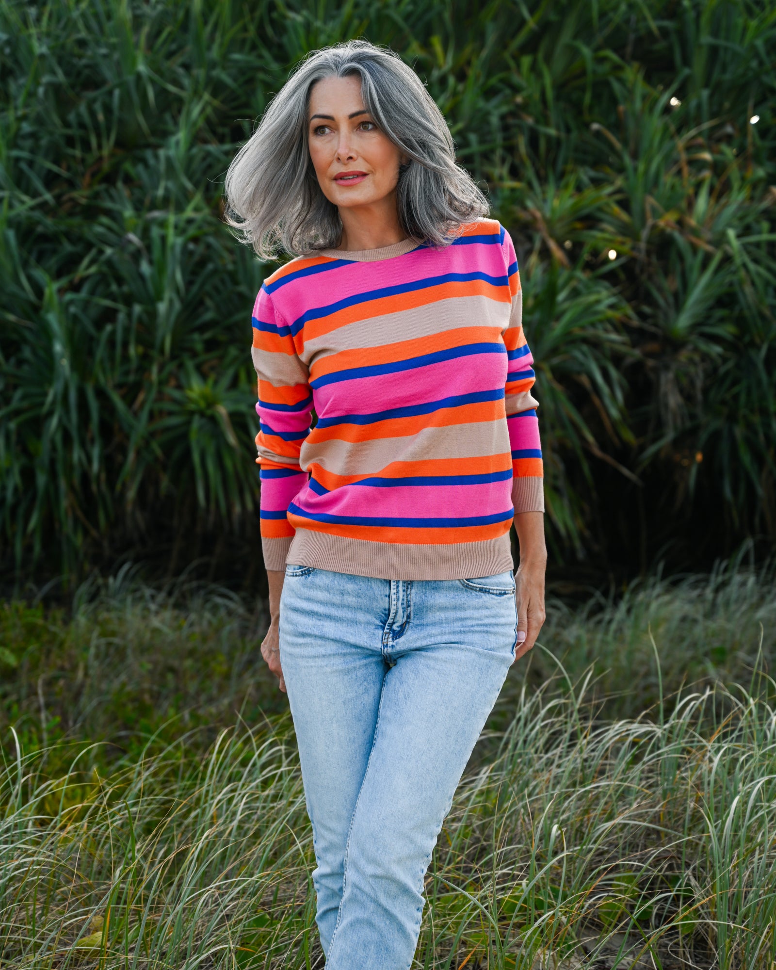Carnival Stripe Knit Jumper - Pink