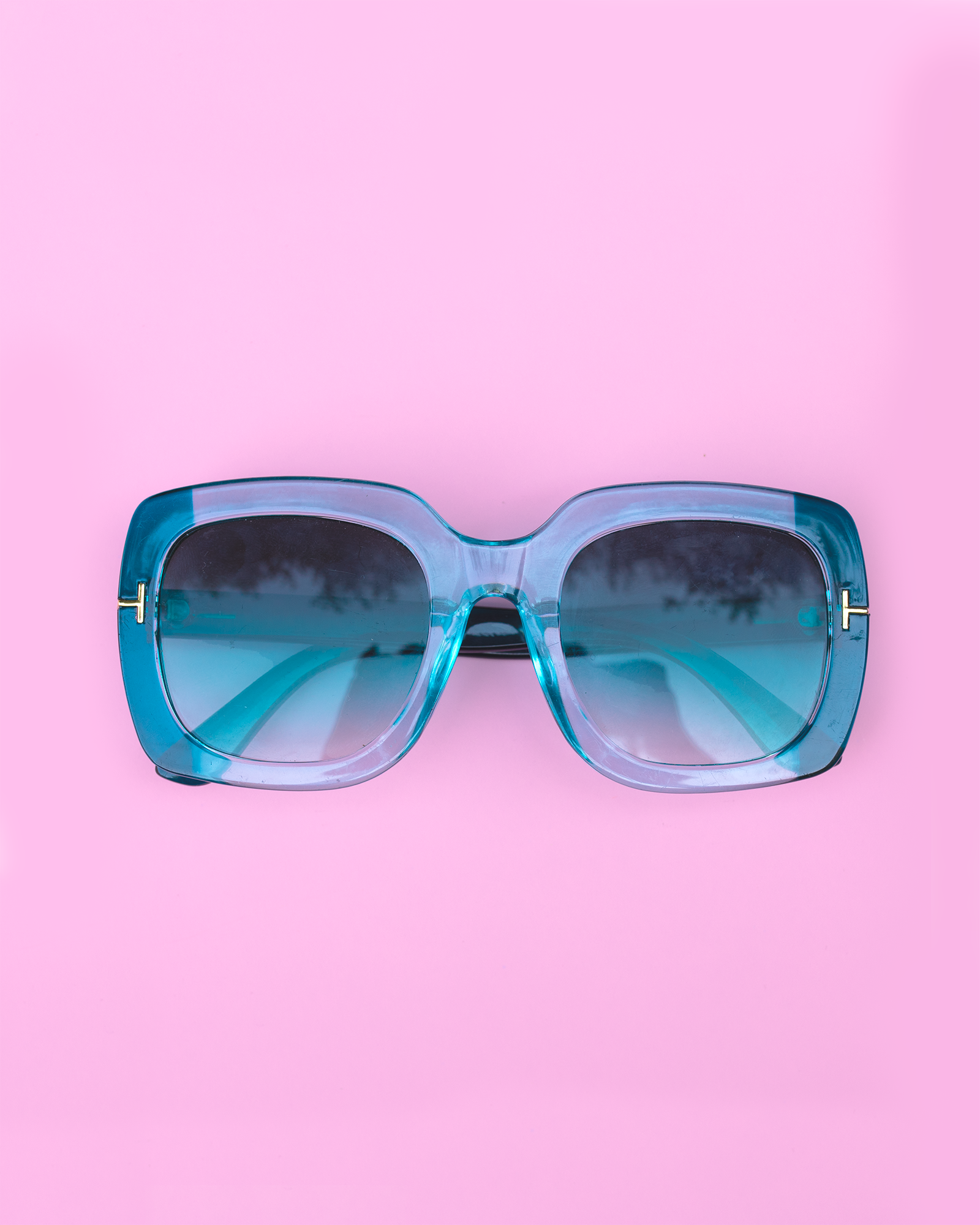 Flossie Square Fun Sunglasses in Blue