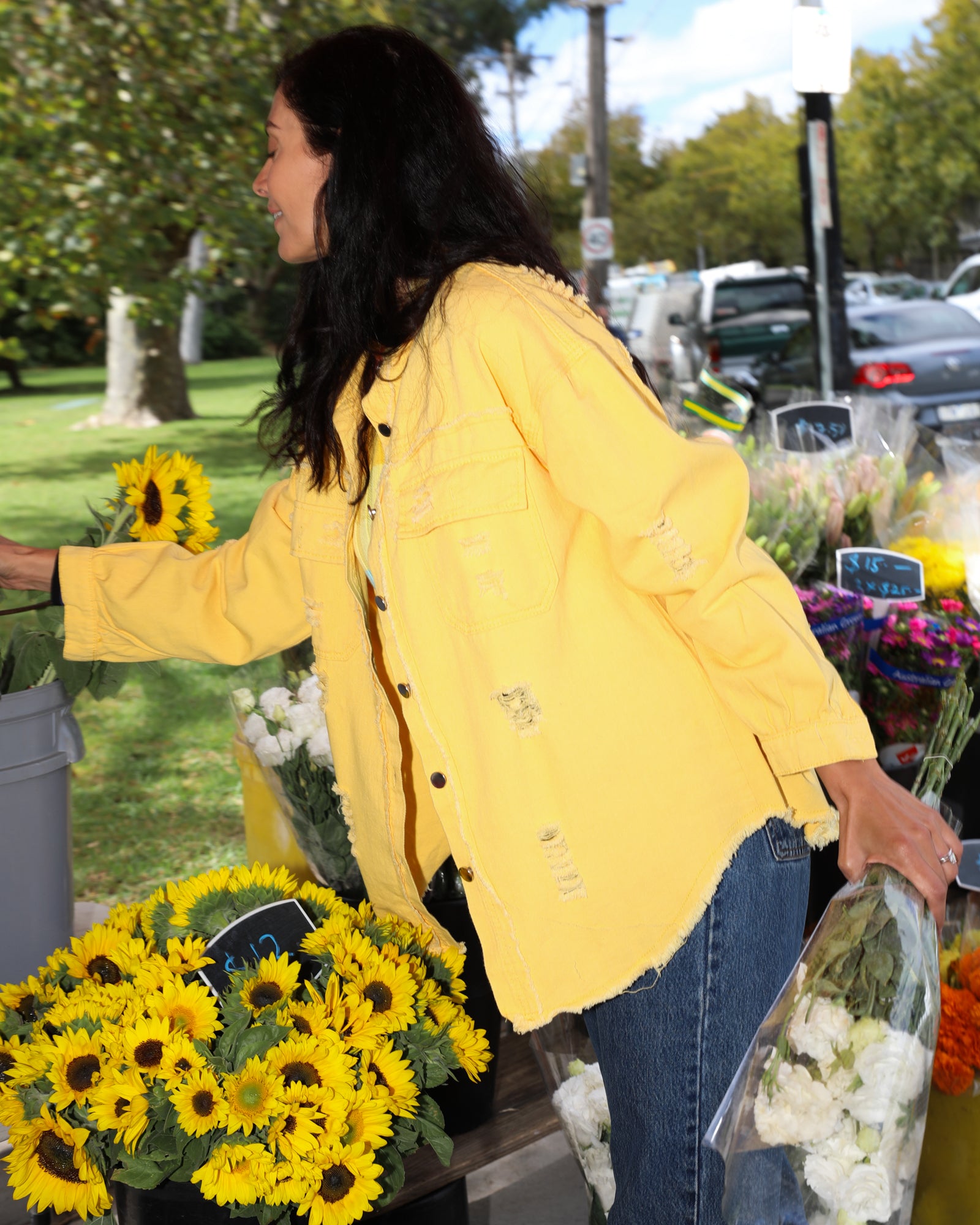 Weekender Denim Shirt - Sunflower Yellow