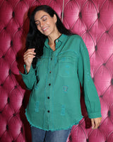 Weekender Denim Shirt - Palm Green