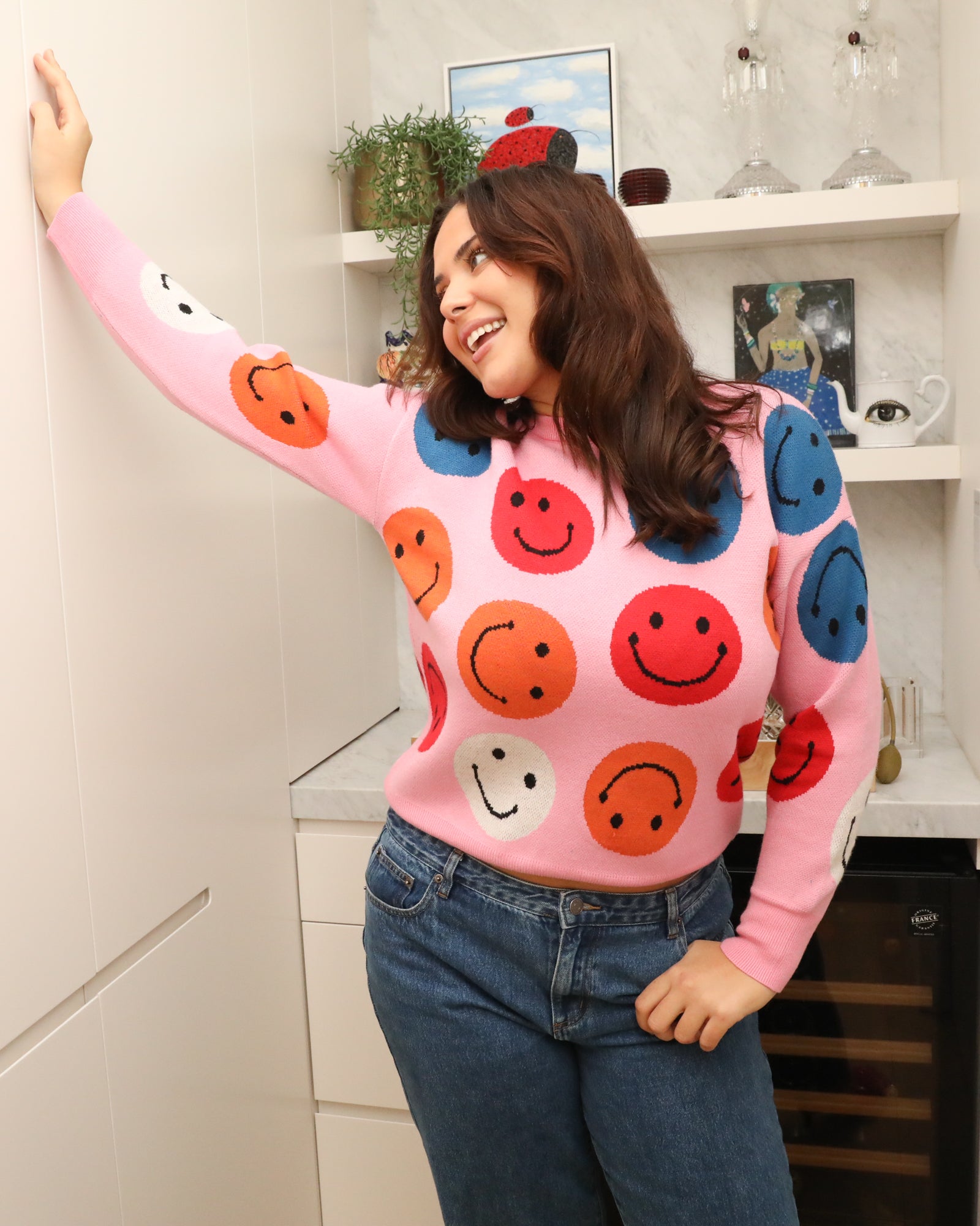 Joy Pink Knit Jumper