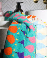 Frankie Loves Cotton Hand Towel - Turquoise