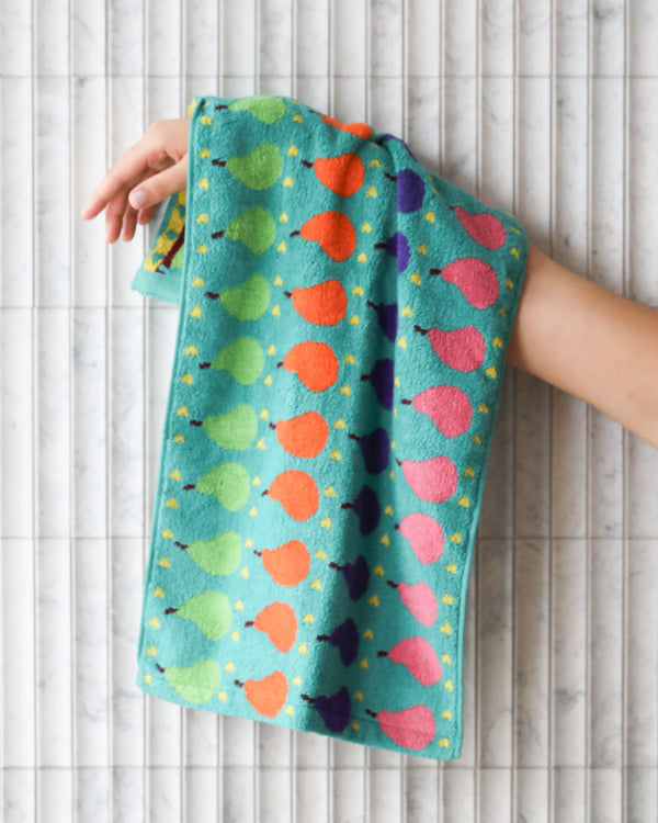 Frankie Loves Cotton Hand Towel - Turquoise