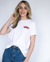 White Crew T-Shirt - Opps