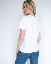 White Crew T-Shirt - Opps