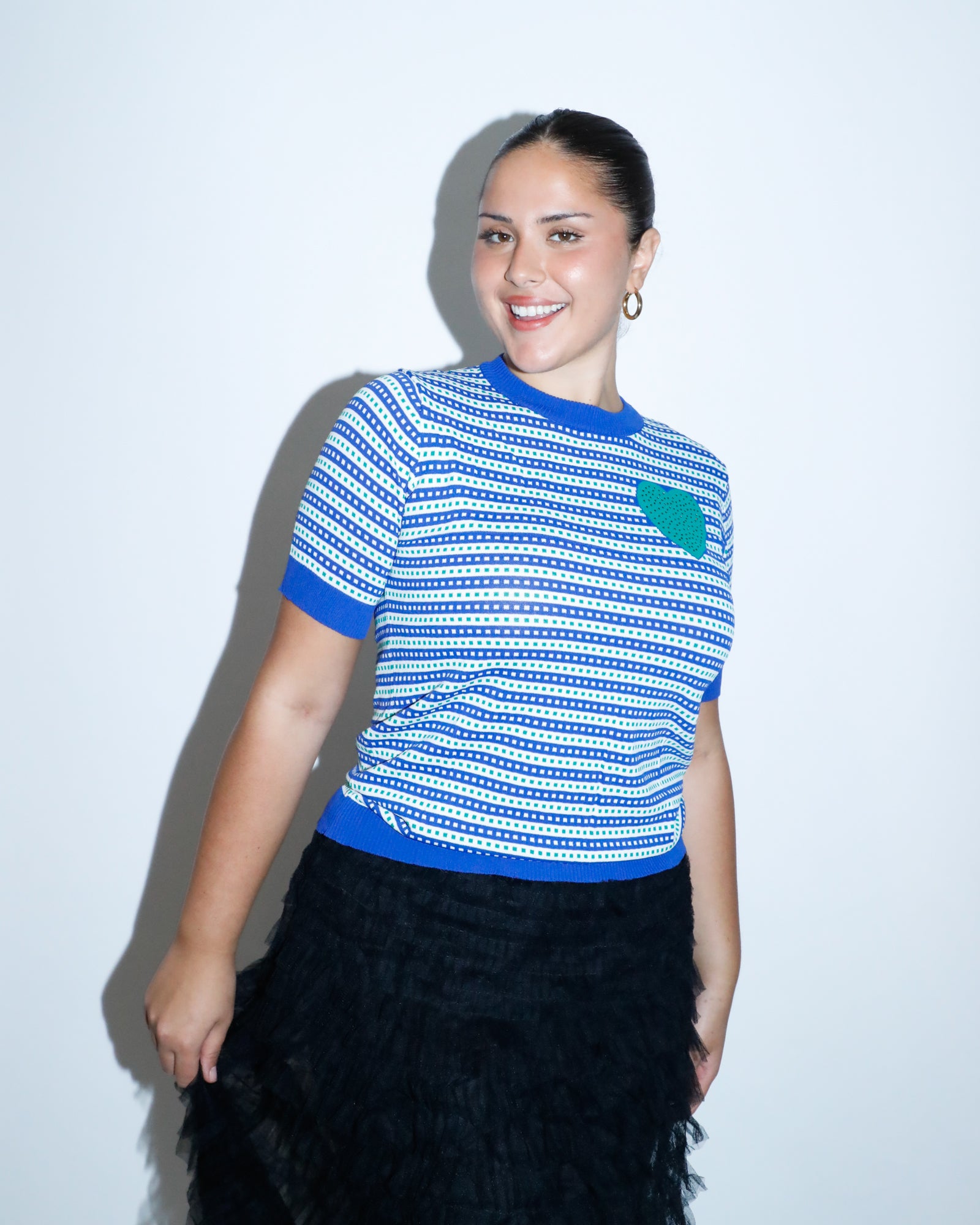 Sailor Stripe Top - Green Heart