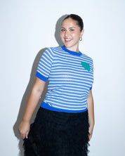 Sailor Stripe Top - Green Heart