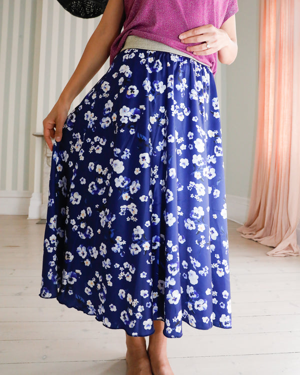 Petals Odette Silk Satin Skirt