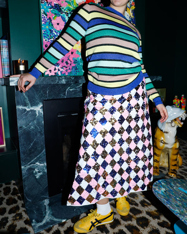 Paloma Harlequin Sequin Skirt