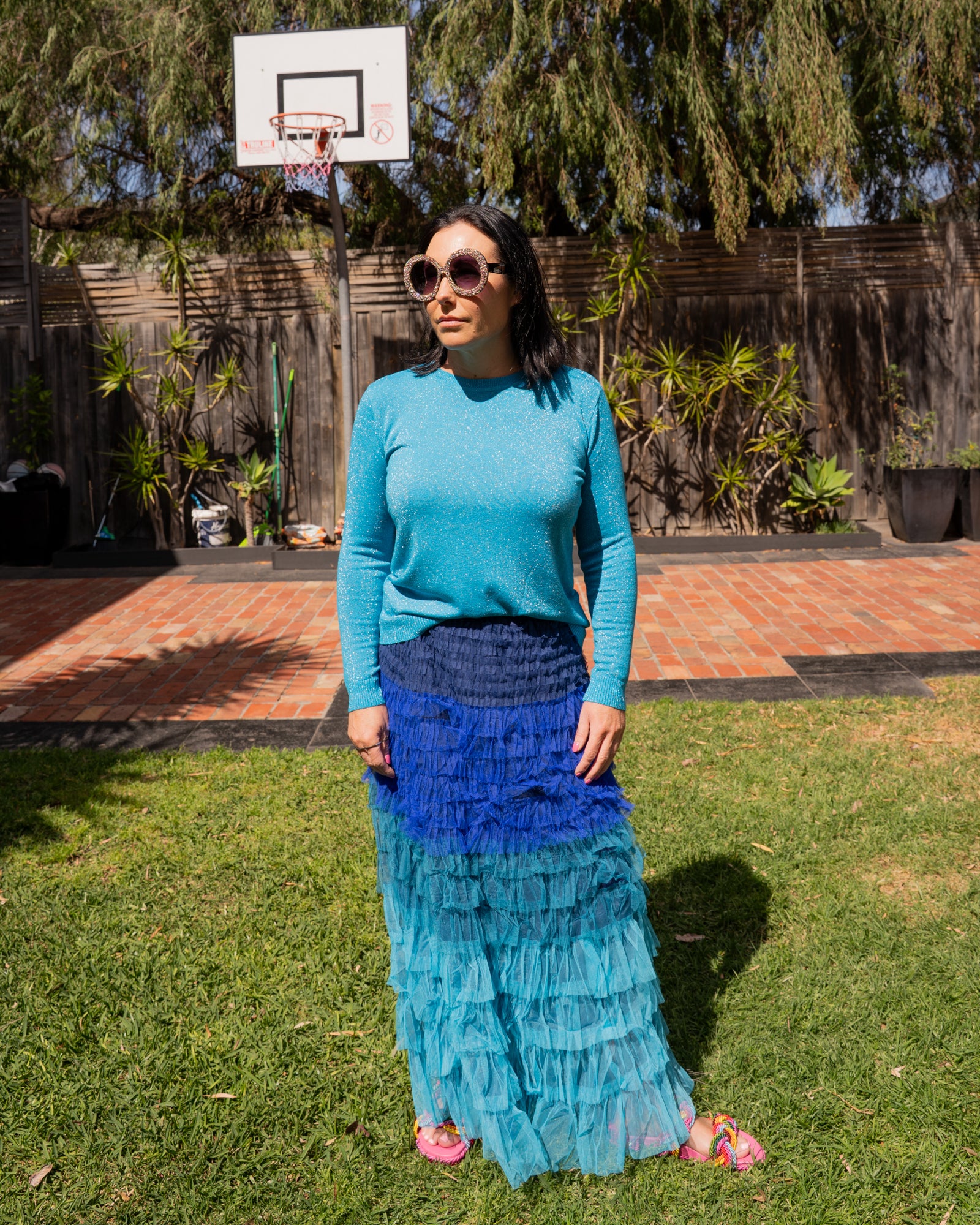 Firework Skirt - Marine Blue