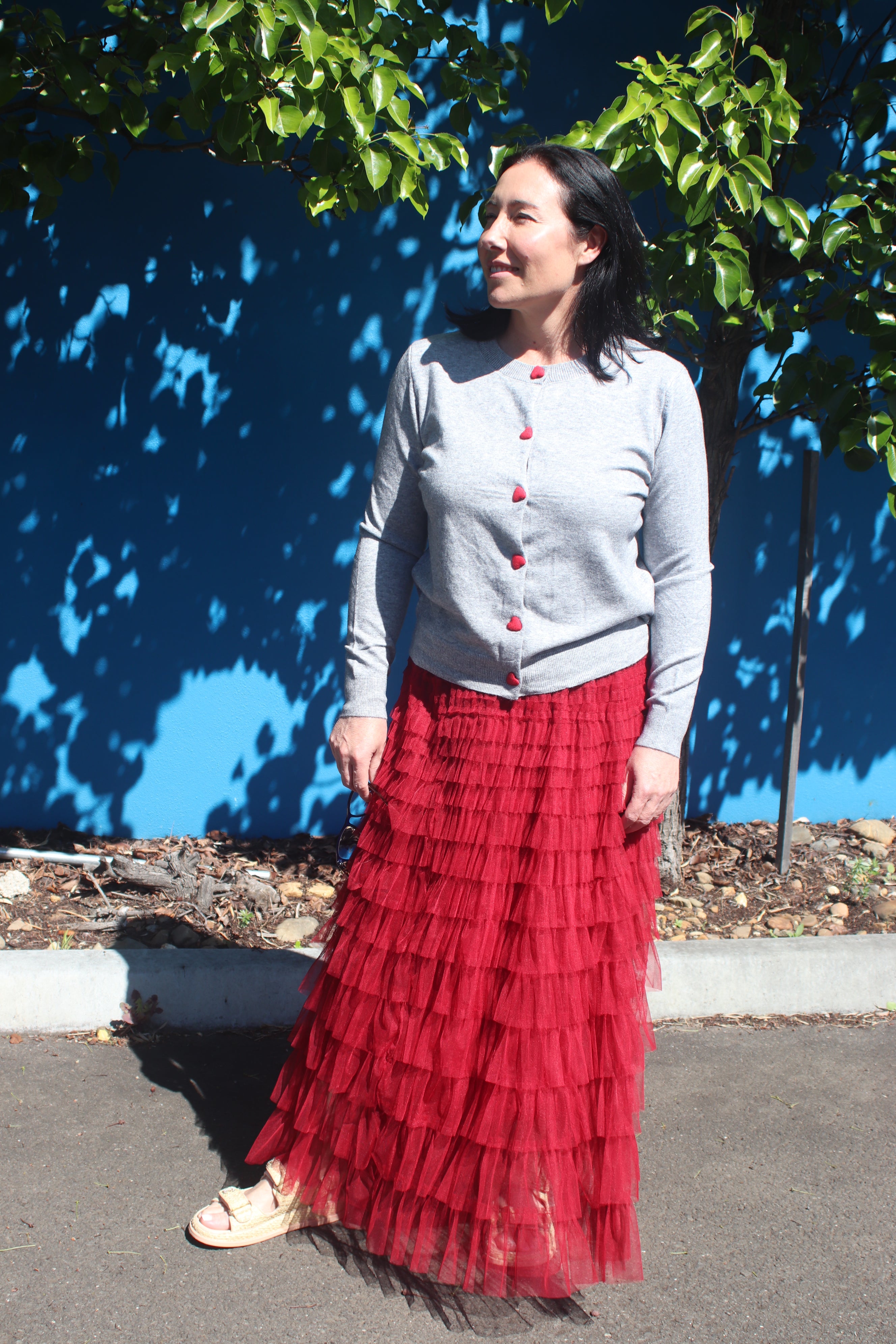 Firework Skirt - Maroon