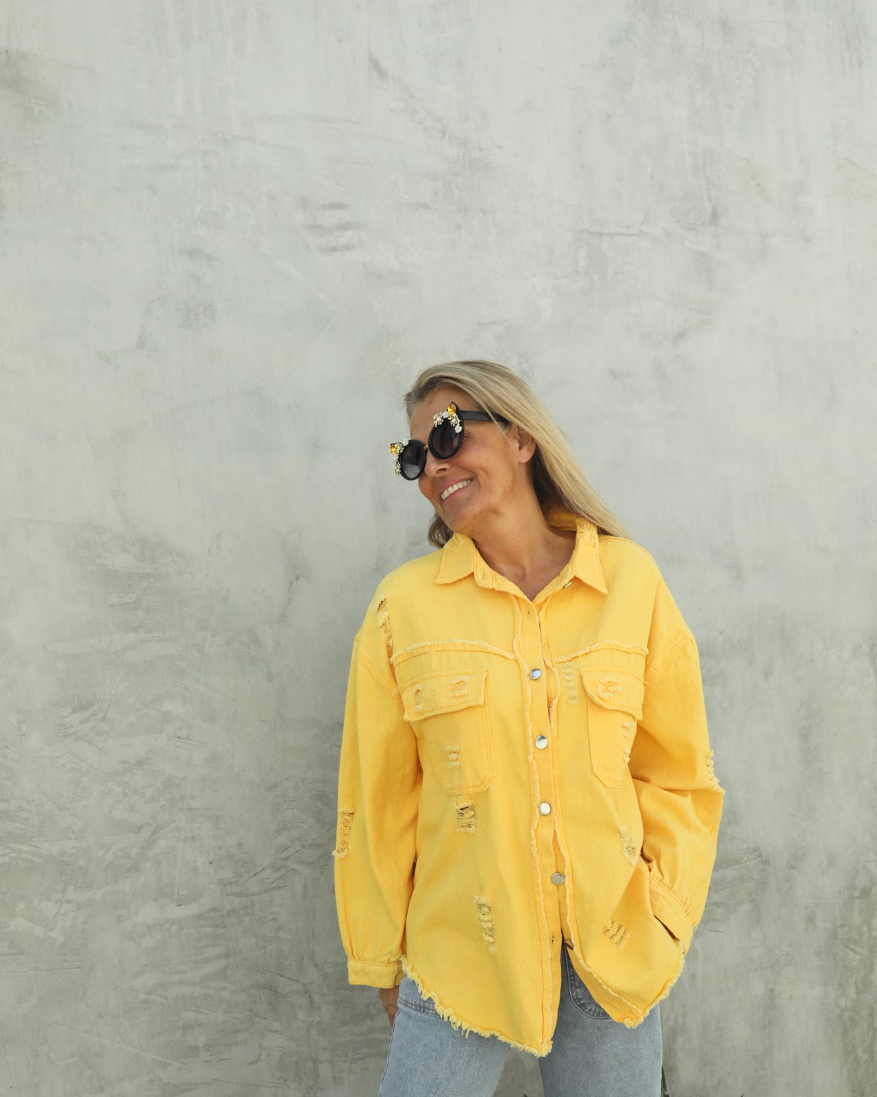 Weekender Denim Shirt - Sunflower Yellow