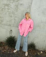 Weekender Denim Shirt - Peony Pink