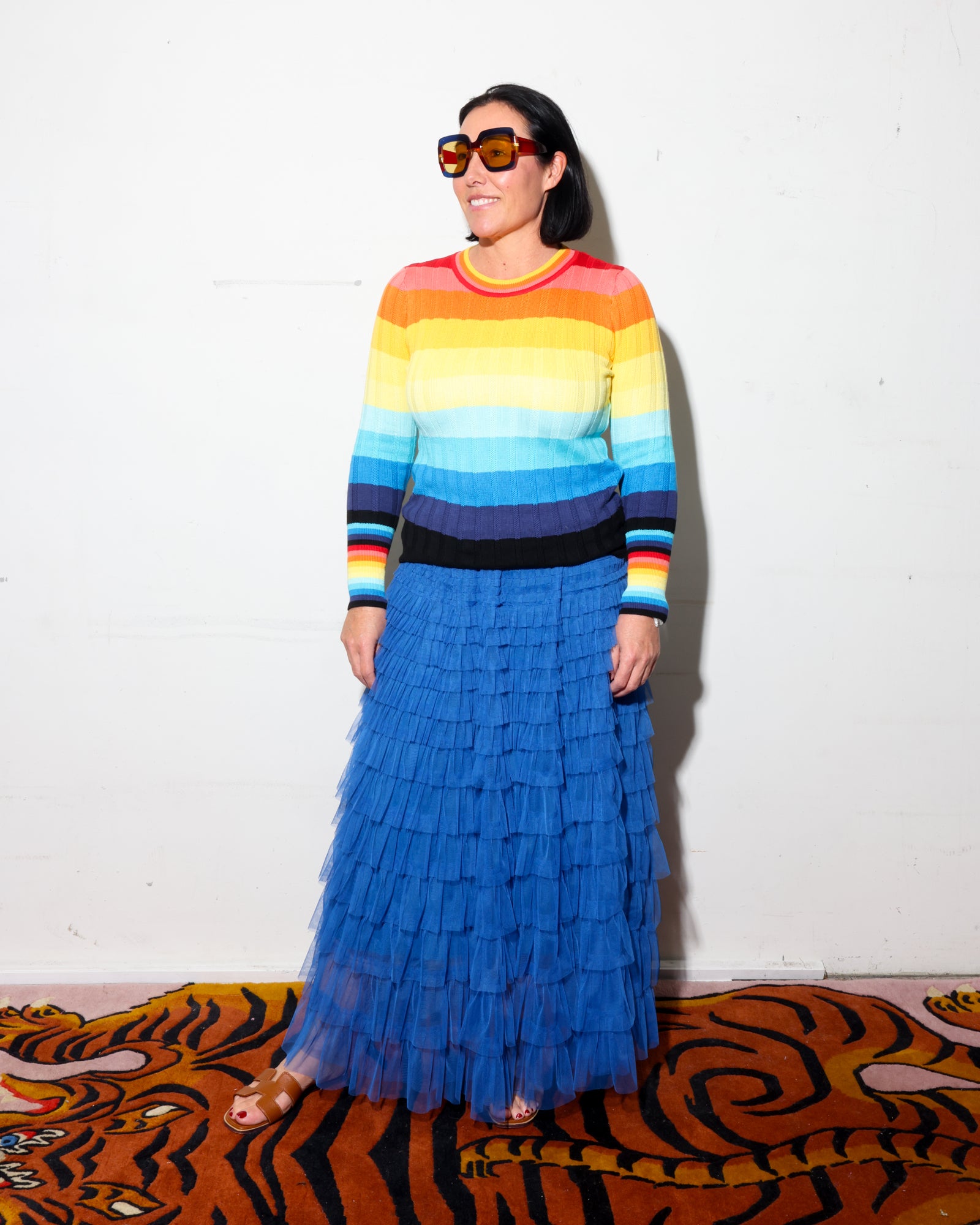 Rainbow Rib Long Sleeve Top