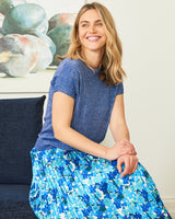 Short Sleeve Lurex - Cobalt